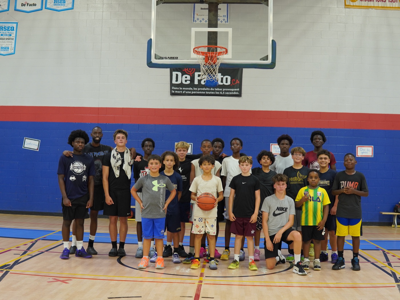 Check Up Basketball team photo after a training session